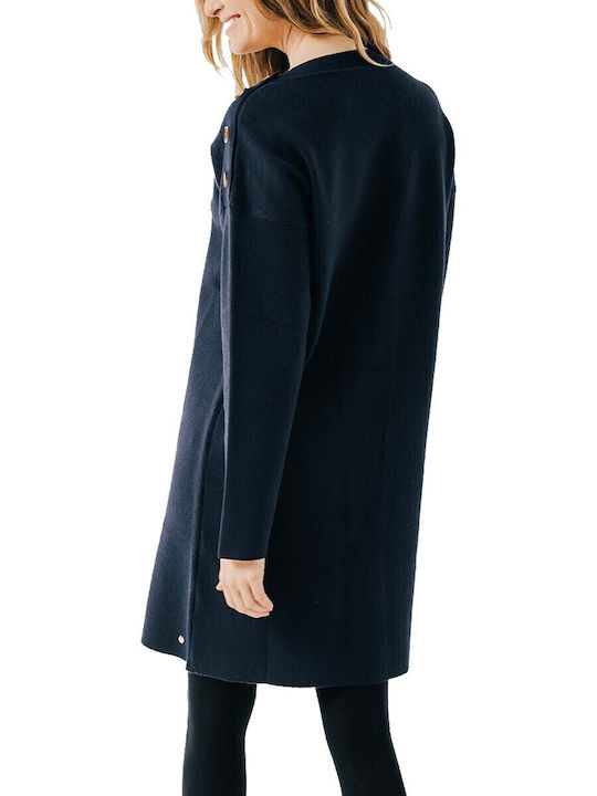 C'est Beau La Vie Rochie Tricotată All Day Albastră