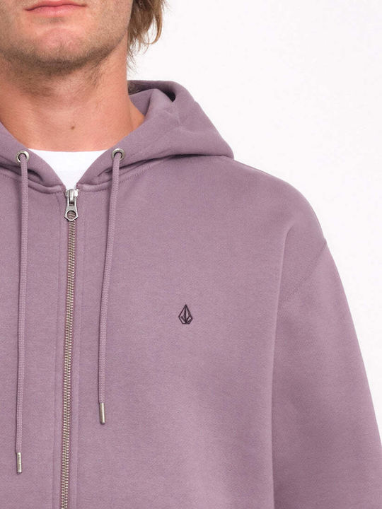 Volcom Sweatshirt Fleece with Hood Single Stone Violet