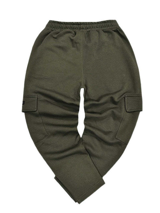 Cargo Sweatpants with Elastic Khaki