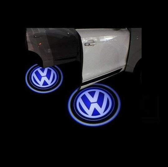 Set de 2 lămpi LED pentru uși compatibile cu logo-ul VW