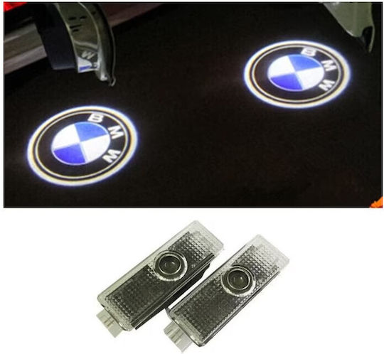 Set de 2 lumini LED pentru uși compatibile cu logo-ul BMW