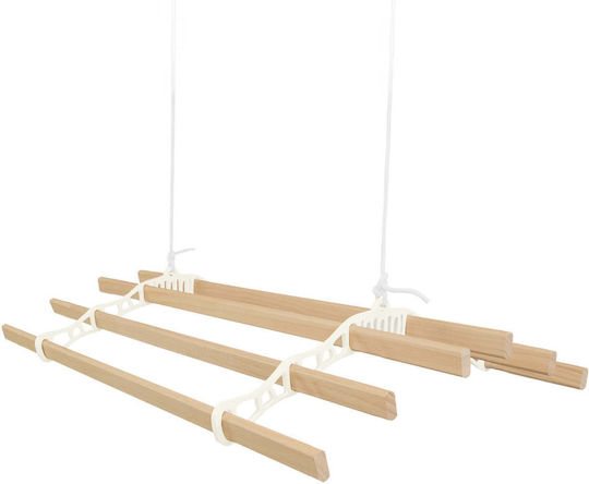 Clothing Airer Ceiling Pulley Ivory 1.4m Clothing Airer Ceiling Pulley Ivory 1.4m
