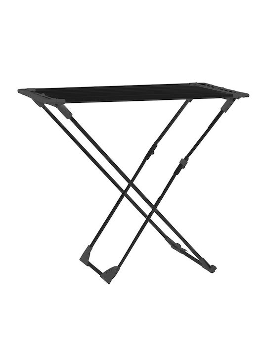 Uscător de haine cu roți metalice telescopic pliabil 190 X 95 X 56 cm negru