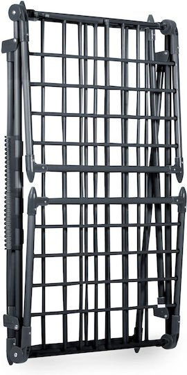 Clothes Dryer Metal Construction Sturdy 4 Folding Wings Quick Folding Unfolding Large Drying Area 22 M Black