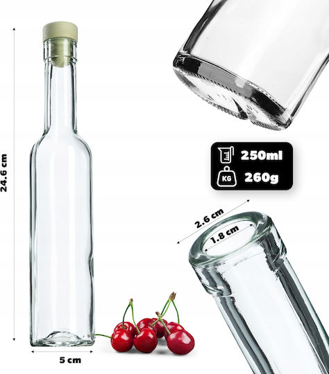 Kadax 12x 250ml Flaschen Liköre Korken Fi17
