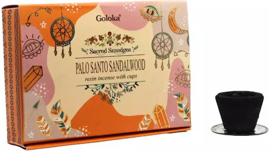 Weihrauchharzbecher Palo Santo & Sandelholz Goloka Harzbecher 6 Stück