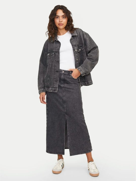 Jack & Jones Denim Maxi Skirt Grey Denim