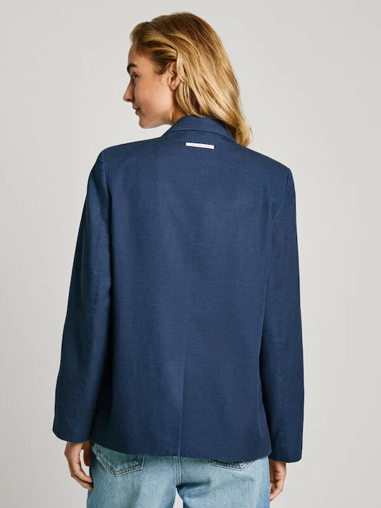 Pepe Jeans Alina Blazer pentru femei Sacou Albastru