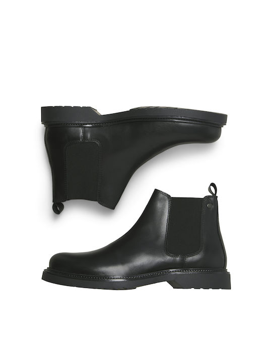 Leather Chelsea Boots Black / Anthracite