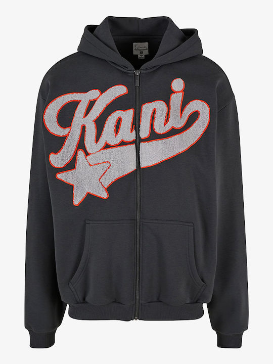 Herren Sweatshirt mit Kapuze Anthrazit Hellgrau