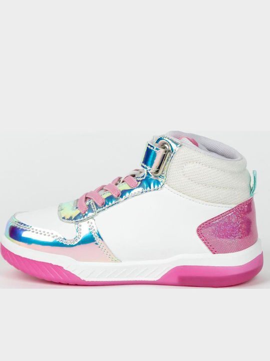 Παιδικά Sneakers High με Φωτάκια Φούξια
