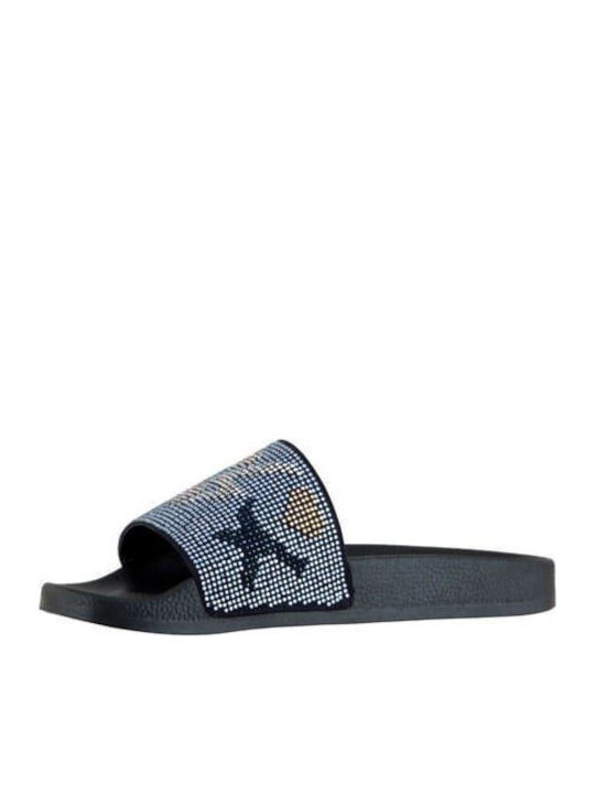 Irllylikeu2 Flache Sandalen für Damen in Blau Farbe