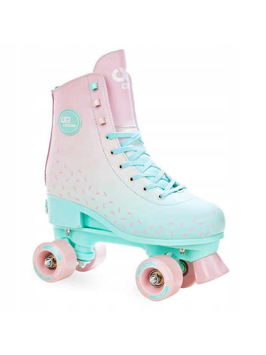 Verstellbare Croxer Sprinkly Rollschuhe Türkis Pink L 39-42