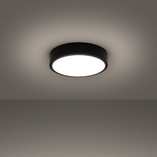 Sollux Ceiling Mount Light Black with Integrated LED