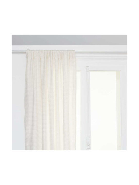 Atmosphera Κουρτίνα Παραθύρου με Τούνελ Widdy Εκρού 130x260εκ.
