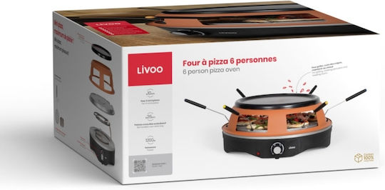 Livoo Παρασκευαστής Πίτσας 1200W Καφέ