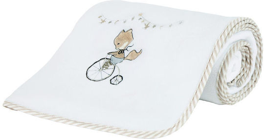 Nima Одеяло Детско легло Baby Circus Флийс Бяло White 110x140см.