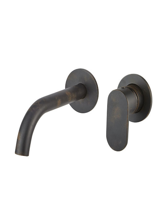 Armando Vicario Slim Built-in Mixer & Spout Set for for Bathroom Sink Black