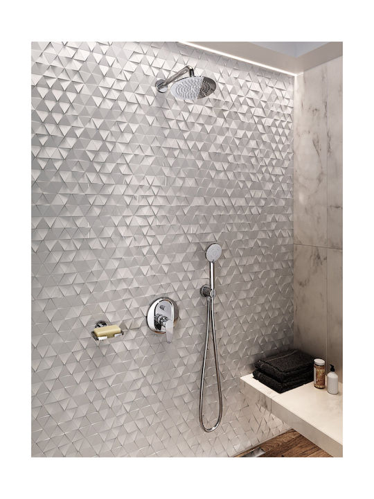 Ferro Built-in Faucet Mixer for Shower Silver Ferro Built-in Faucet Mixer for Shower Silver