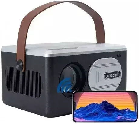 Andowl Q-HD4800 Mini Projector LCD Λάμπας LED με Ενσωματωμένα Ηχεία