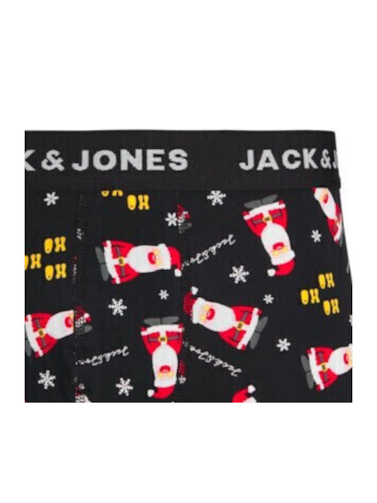 Детски чорапи 2 чифта боксер Коледна кутия за подарък Jack Jones Черно Момче 12267023 Черно