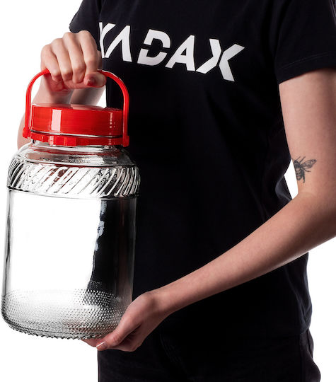 Стъклен буркан Kadax 5л с капак и дръжка за ферментация на кисело зеле, комплект 2