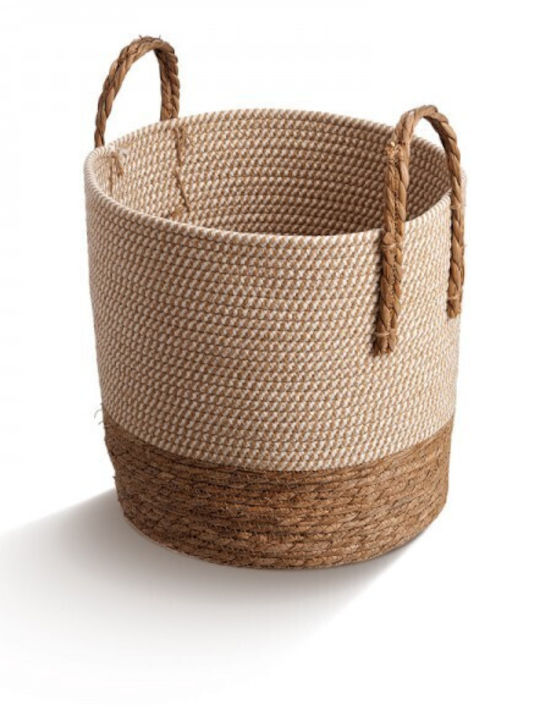 JK Home Decoration Σετ Διακοσμητικά Καλάθια Μπαμπού Μπεζ 3τμχ