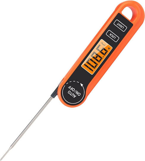 Termometru Digital pentru Alimente Citire Instantanee Măsoară 50°C până la +300°C Portocaliu