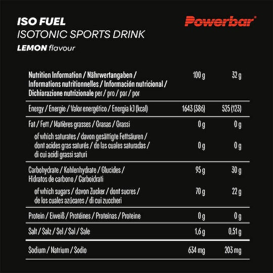 PowerBar Iso Fuel Isotonic Lemon 608gr