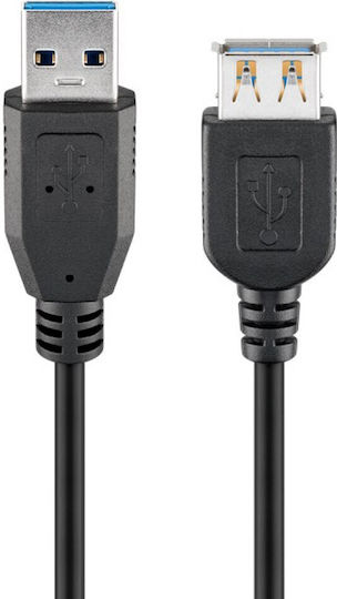 Goobay USB 3.0 Cablu USB-A - USB-A female Negru 2m 74149