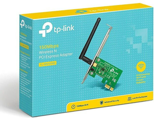 TP-LINK TL-WN781ND v3 Ασύρματη Κάρτα Δικτύου Wi‑Fi 4 (150Mbps) PCI-e