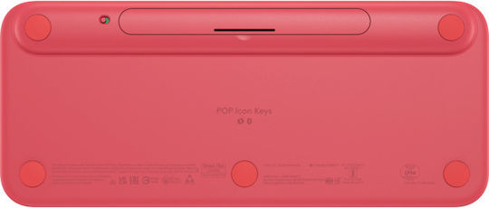 Logitech Pop Icon Ασύρματο Bluetooth Πληκτρολόγιο Αγγλικό US Ροζ