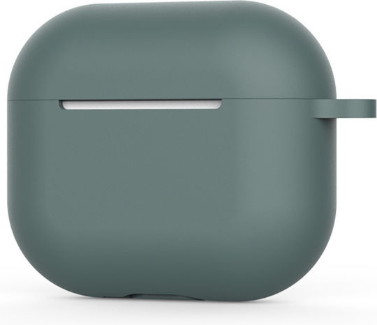 Techsuit Hülle Silikon mit Haken in Türkis Farbe für Apple AirPods 4