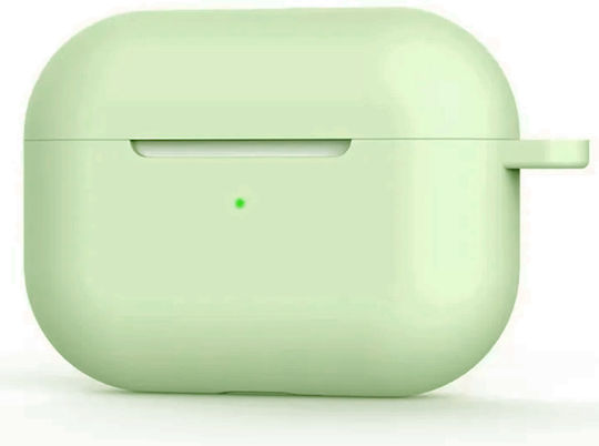 Techsuit Case Silicone with Hook in Green color for Apple AirPods 4