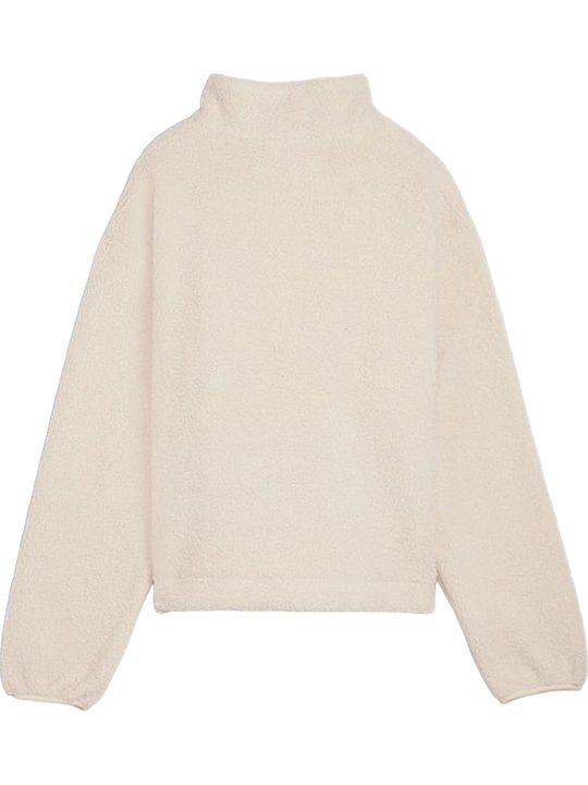 Classics Women's Fleece Long Sleeve Blouse with Zipper Alpine Snow