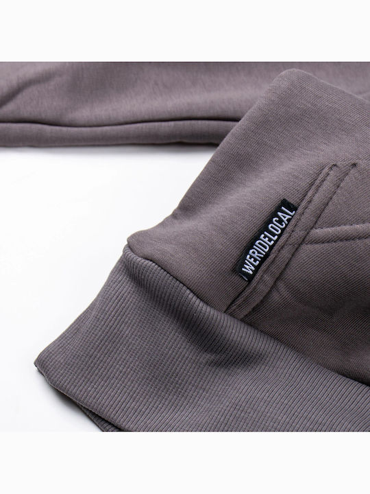 Φούτερ με Κουκούλα Stone Grey, Grey