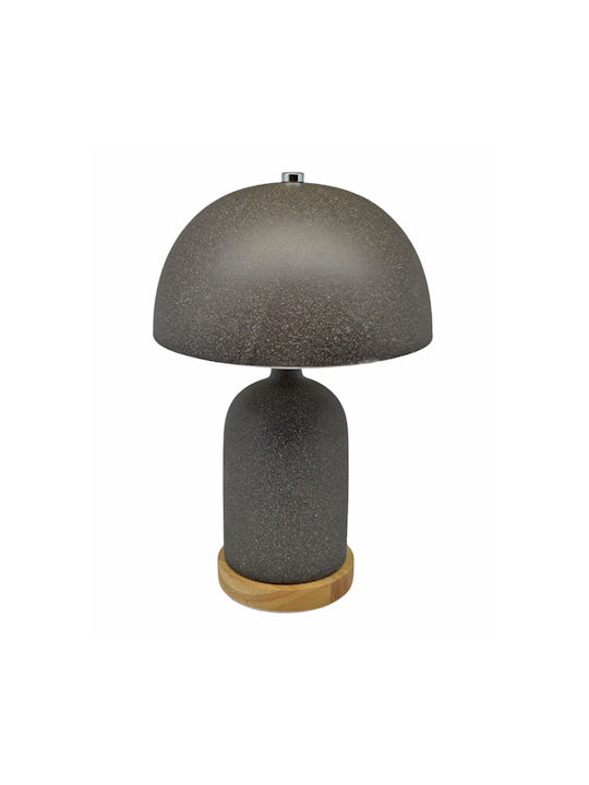 Ankor Ceramic Table Lamp for Socket E14 with Gray Shade and Base