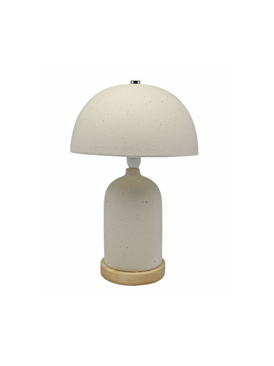 Ankor Ceramic Table Lamp for Socket E14 with Beige Shade and Base