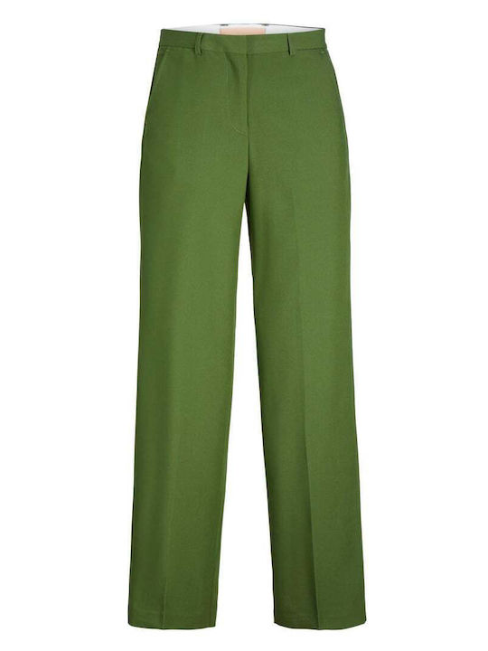 Jack & Jones Women's Fabric Trousers Green, Black Forest