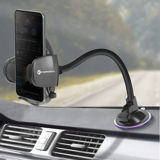 Halterung Auto Handy Saugnapf Befestigung Langer Arm 27cm Forcell Schwarz