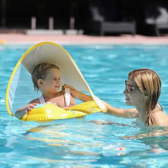 bebeLOGIC Σωσίβιο Swimtrainer με Σκίαστρο Κίτρινο
