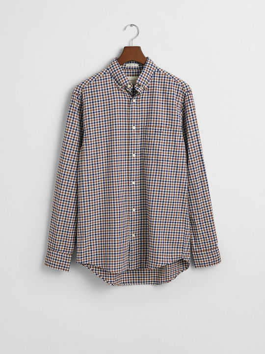 Gant Cotton Shirt Blue Brown