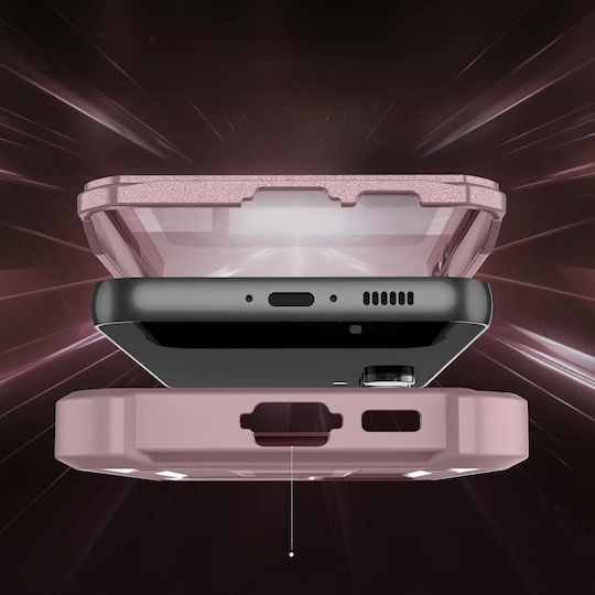 Strapazierfähige Hülle Samsung Galaxy S23 Fe Dexnor Vollschutz Zwei Rahmen Dunkelblau