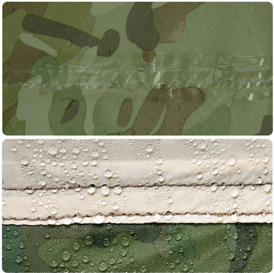 vidaXL Shade Sail Green With Hoop & with PU Coating 4.2x4.51m 62gr/m²