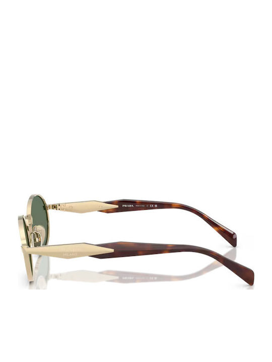 Prada Unisex Γυαλιά Ηλίου με Χρυσό Μεταλλικό Σκελετό και Πράσινο Φακό PR65ZS ZVN70L