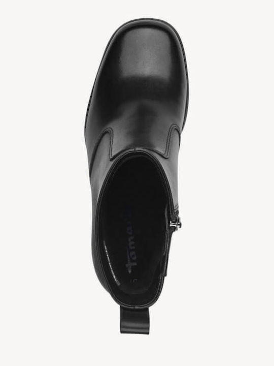 Leder Stiefeletten Damen Schwarz