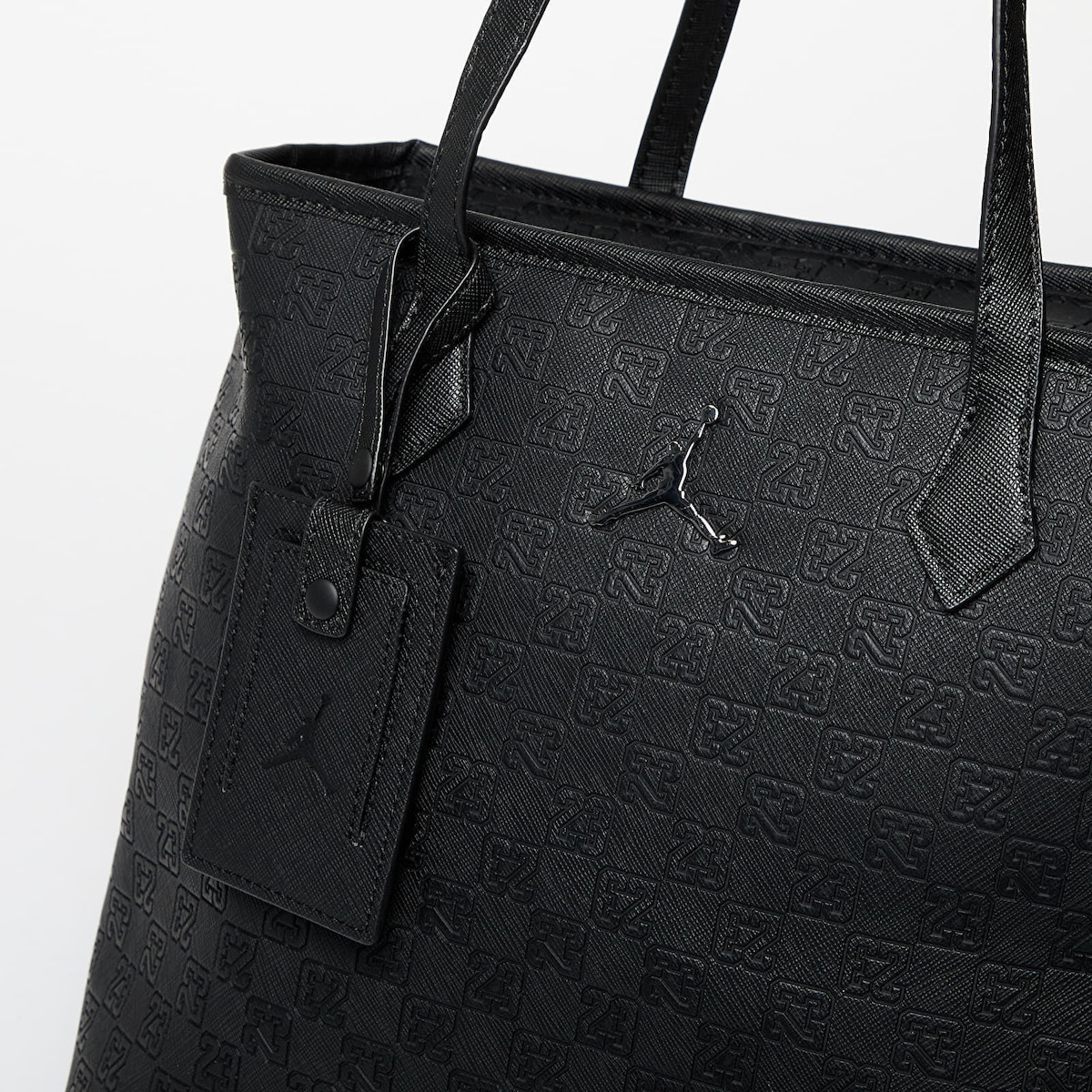 Jordan Monogram Leather Women's Bag Tote Handbag Black MM0990-023