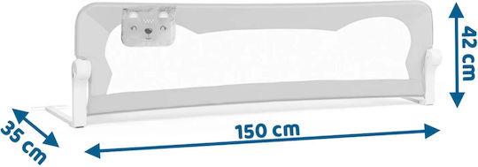 Nukido Bară de protecție pentru pat din Metal în Culoare Gri 150x35x43εκ. 1buc