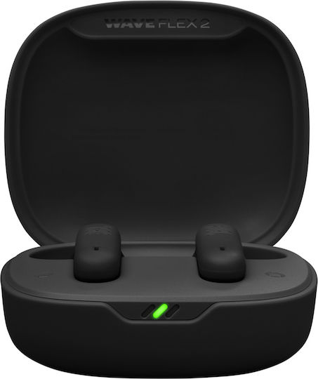 JBL Wave Flex 2 Earbud Bluetooth Handsfree Earphones with Sweat Resistance and Charging Case Black