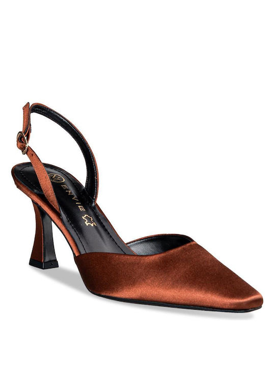 Envie Shoes Stiletto Brown High Heels Pumps